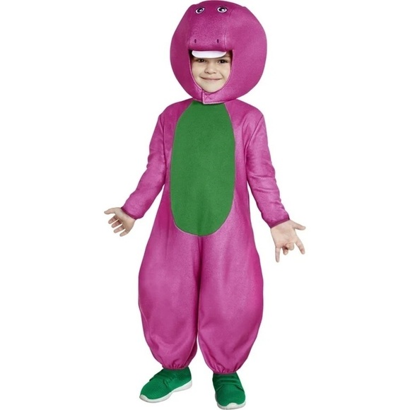 barney Other - Barney Full Body Suit Costume Kids NEW Small 4-6 or 3T-4T Halloween Dinosaur